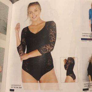 Ruby ribbon lace bodysuit